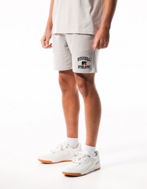 Russell Athletic Arch Logo Track Men Shorts White | ACSZH-9630