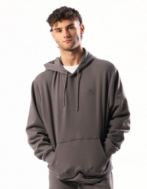 Russell Athletic Brooklyn Men Hoodie Grey Brown | TDKXY-8421