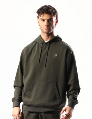 Russell Athletic Brooklyn Men Hoodie Olive | PZLHG-8390