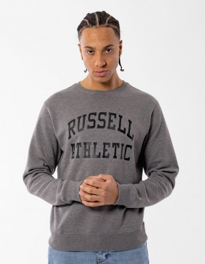 Russell Athletic Core Arch Men Crew Neck Sweaters Grey | GEBHX-8961