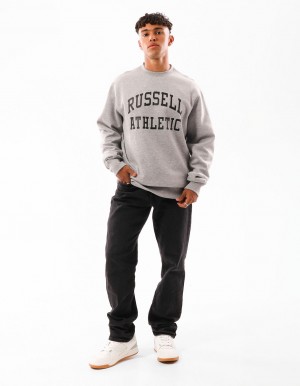 Russell Athletic Core Arch Men Crew Neck Sweaters Grey | APRBD-2104