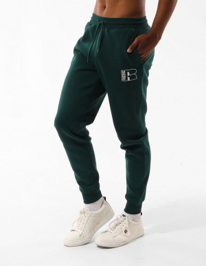 Russell Athletic Corp Inlay Logo Men Track pants Green | EUDBV-6890