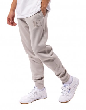 Russell Athletic Corp Inlay Logo Men Track pants Beige | ZRGLD-3478