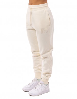 Russell Athletic Corp Inlay Logo Women Track pants White | AMSDP-9728