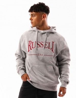 Russell Athletic Glendale Men Hoodie Grey | NIPCD-2467