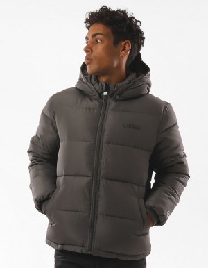 Russell Athletic Hampton Men Puffers Grey | NAMRD-6149