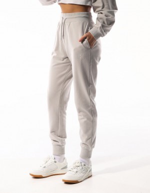 Russell Athletic Inlay Logo Unbrushed Women Track pants Beige | QZFBA-0619