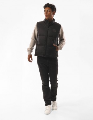 Russell Athletic Kennedy Vest Men Puffers Black | MRYQN-5793