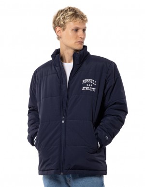 Russell Athletic Klute Men Jackets Navy | XSEQG-3985