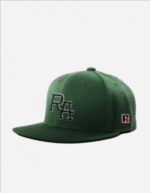 Russell Athletic Monogram Snap Back 3D Embroidered Accessories Caps Olive | BXAQC-3026