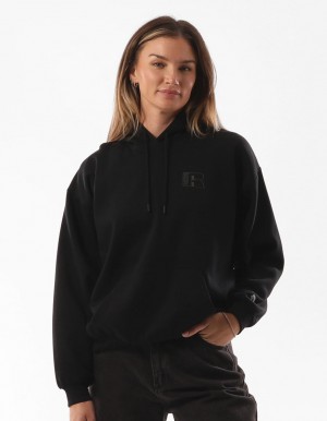 Russell Athletic Original Inlay Logo Women Hoodie Blue | CBUSF-8416