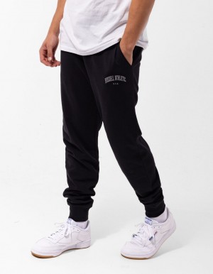 Russell Athletic Originals Big Arch Unbrushed Cuffed Men Track pants Black | IPRNW-0165