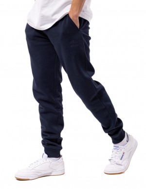 Russell Athletic Originals Small Arch Cuff Men Track pants Navy | RFTNU-8657