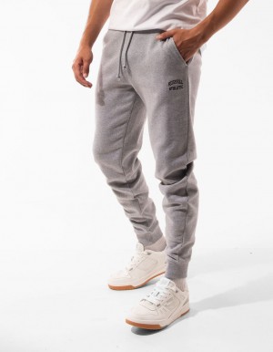 Russell Athletic Originals Small Arch Cuff Men Track pants Grey | KSRPV-6302