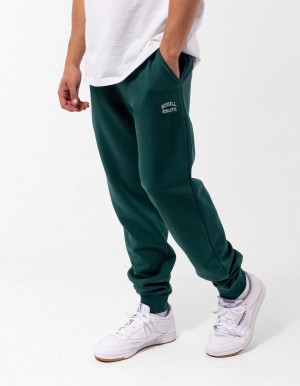 Russell Athletic Originals Small Arch Cuff Men Track pants Green | IWSQE-0581