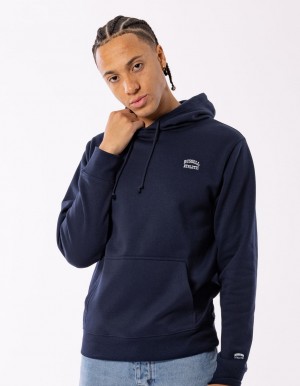 Russell Athletic Originals Small Arch Men Hoodie Navy | PATLN-7014