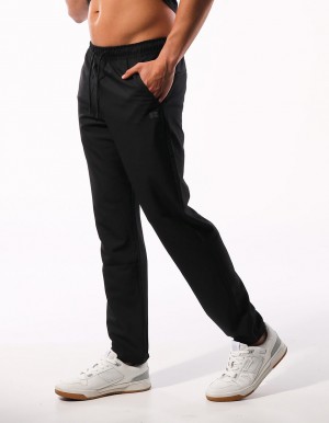 Russell Athletic R Logo Active Stretch Men Track pants Black | VFCAJ-3718