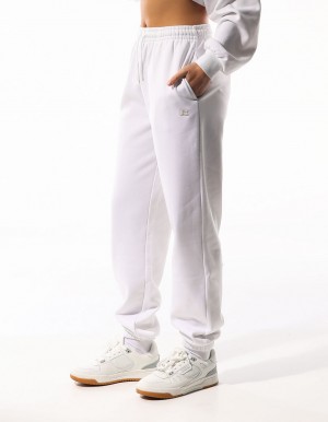 Russell Athletic R Logo Women Track pants White | SVHTU-7169