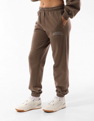 Russell Athletic Tribeca Semi Baggy Women Track pants Beige | JIQFY-9436