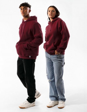 Russell Athletic Unisex Dri Women Hoodie Burgundy | MHQYD-0769