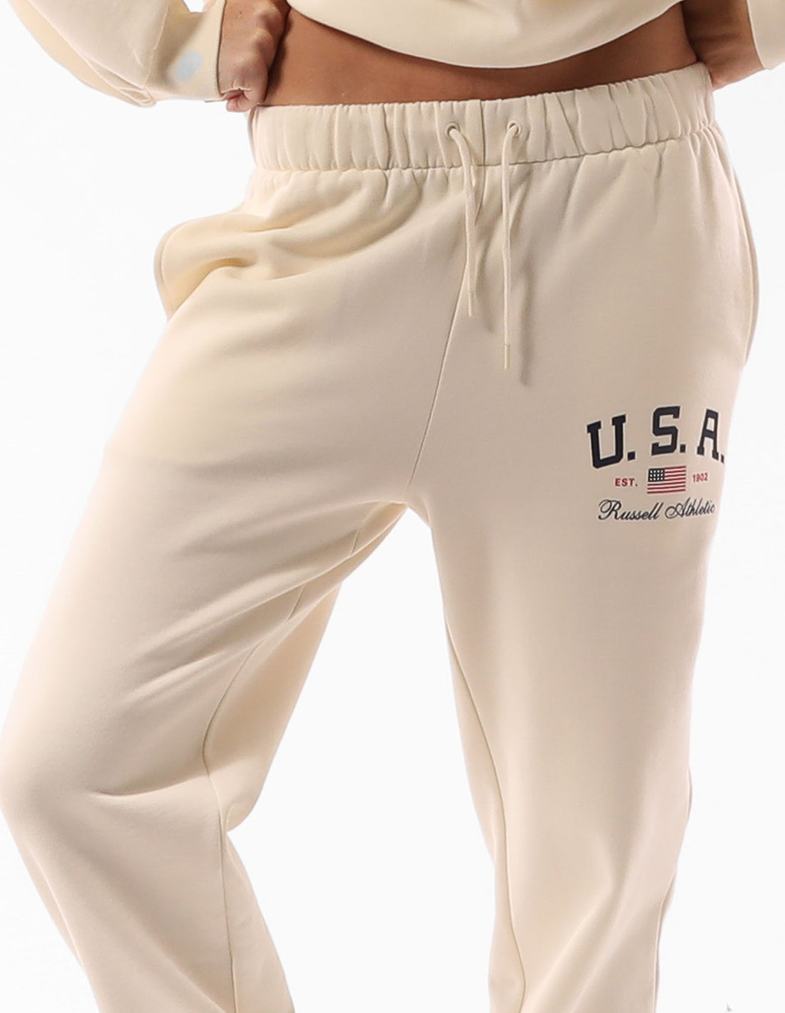 Russell Athletic 1902 Baggy Women Track pants Beige | WSAKQ-8923