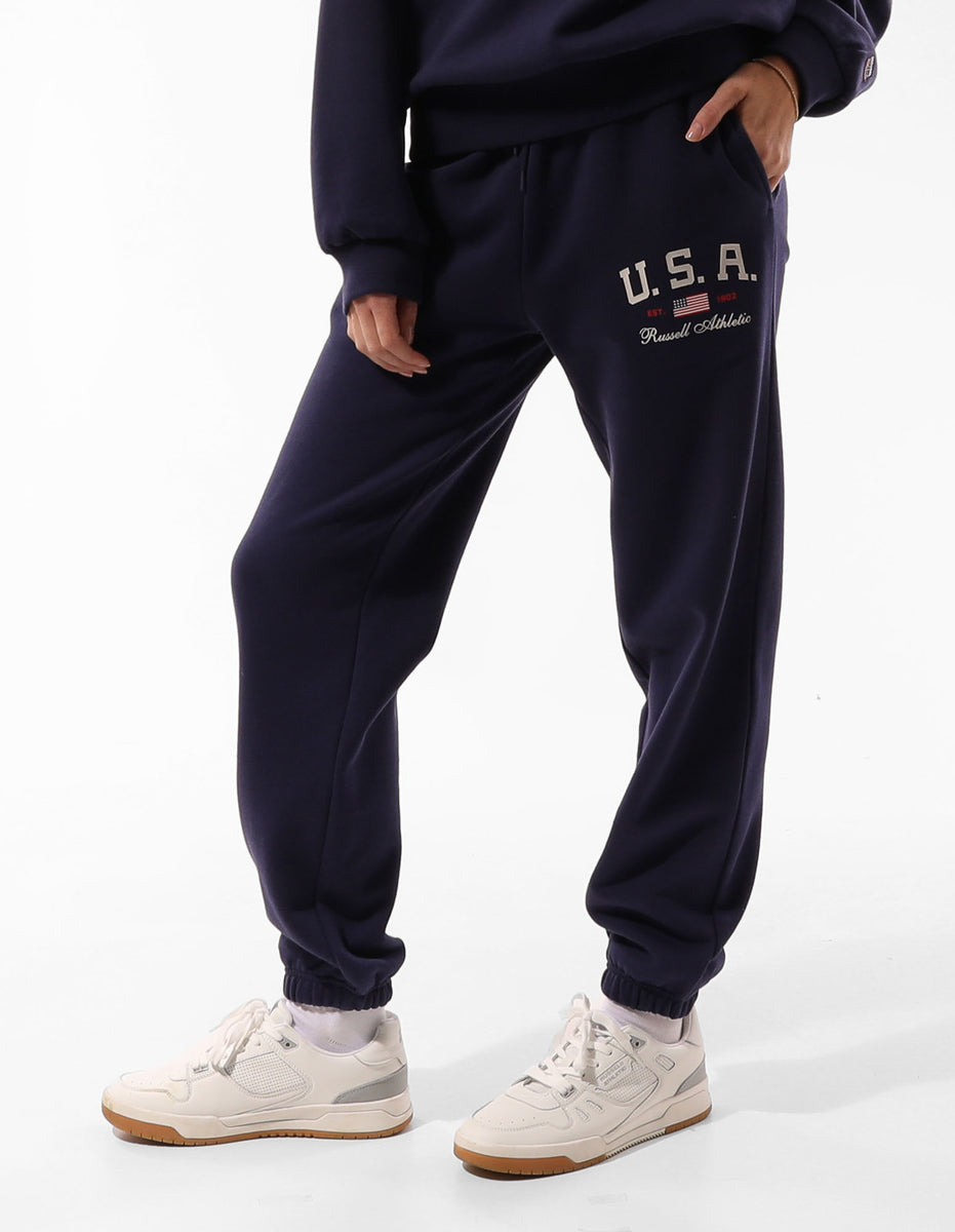 Russell Athletic 1902 Baggy Women Track pants Blue | LDNJK-2763