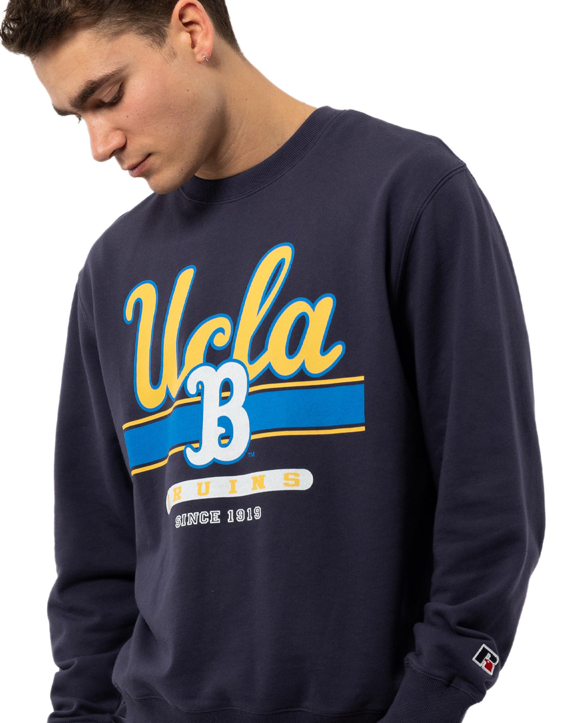 Russell Athletic 1919 Men Crew Neck Sweaters Navy | QXLRT-2914