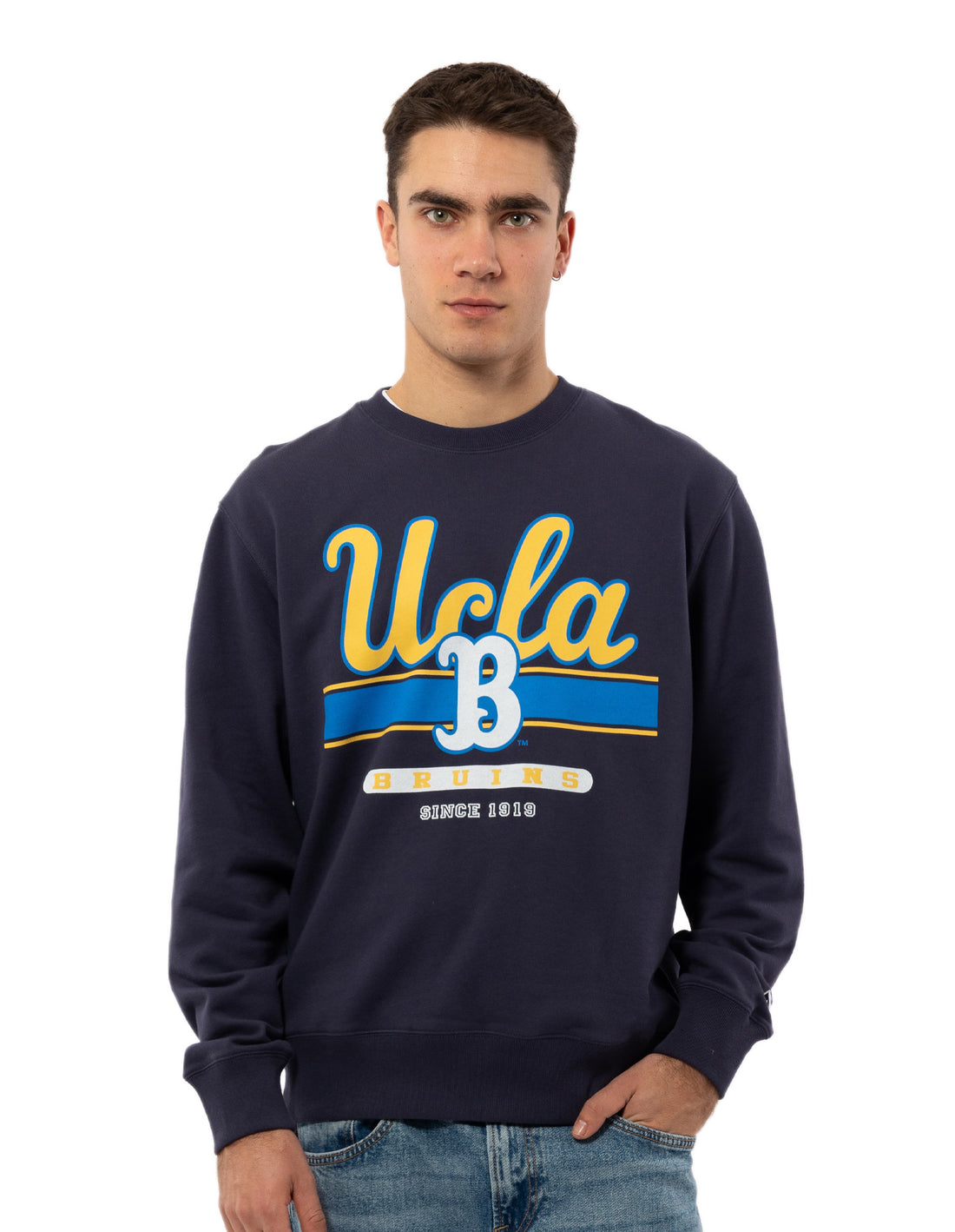 Russell Athletic 1919 Men Crew Neck Sweaters Navy | QXLRT-2914