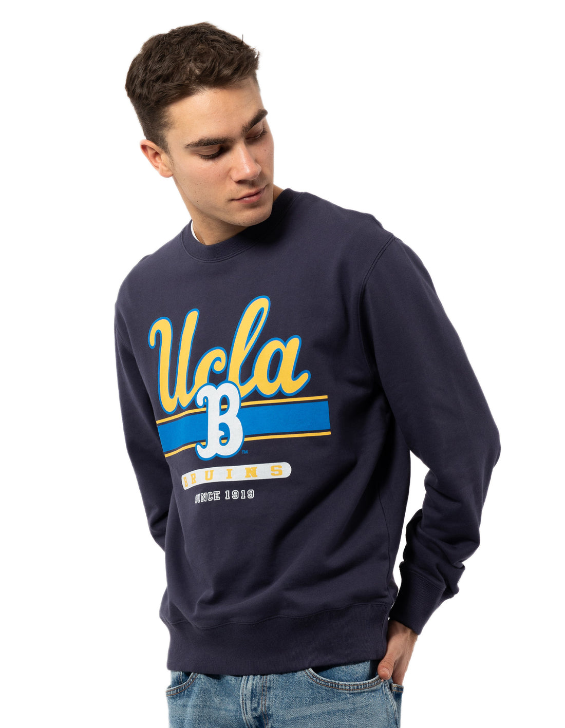 Russell Athletic 1919 Men Crew Neck Sweaters Navy | QXLRT-2914