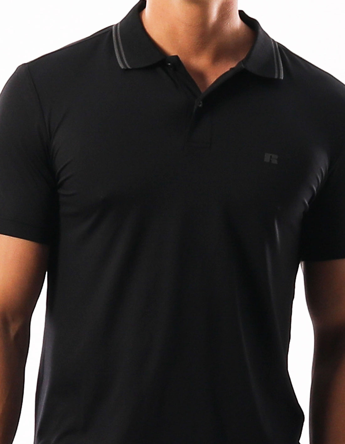 Russell Athletic Active Polo Men T Shirts Black | GLAWZ-6230