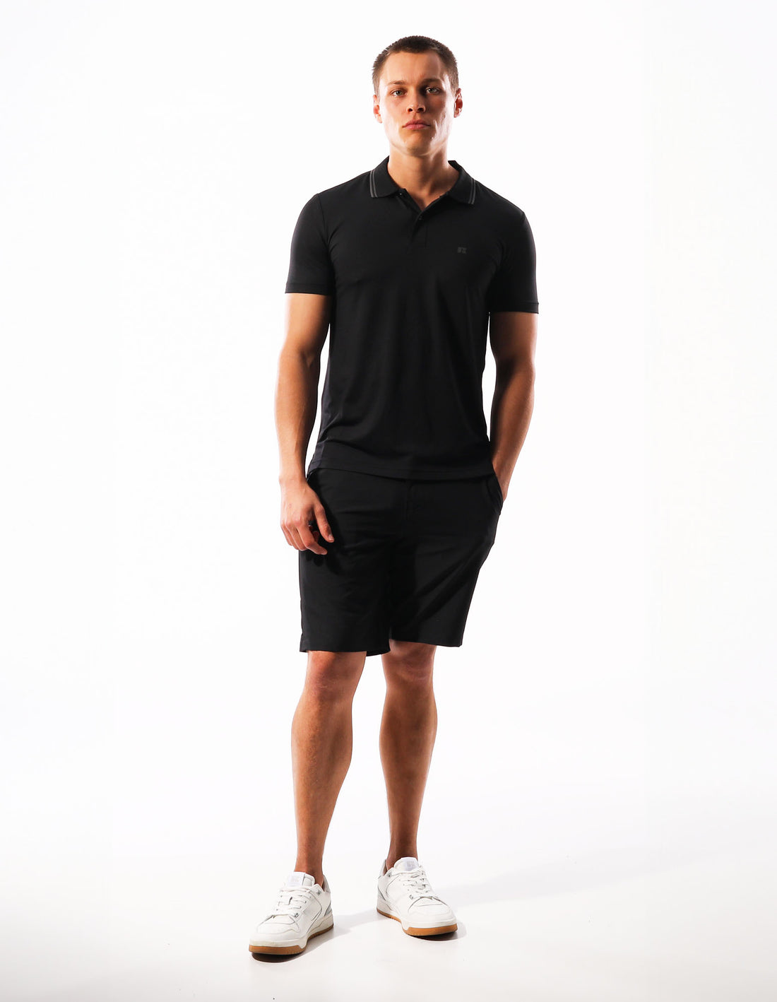 Russell Athletic Active Polo Men T Shirts Black | GLAWZ-6230