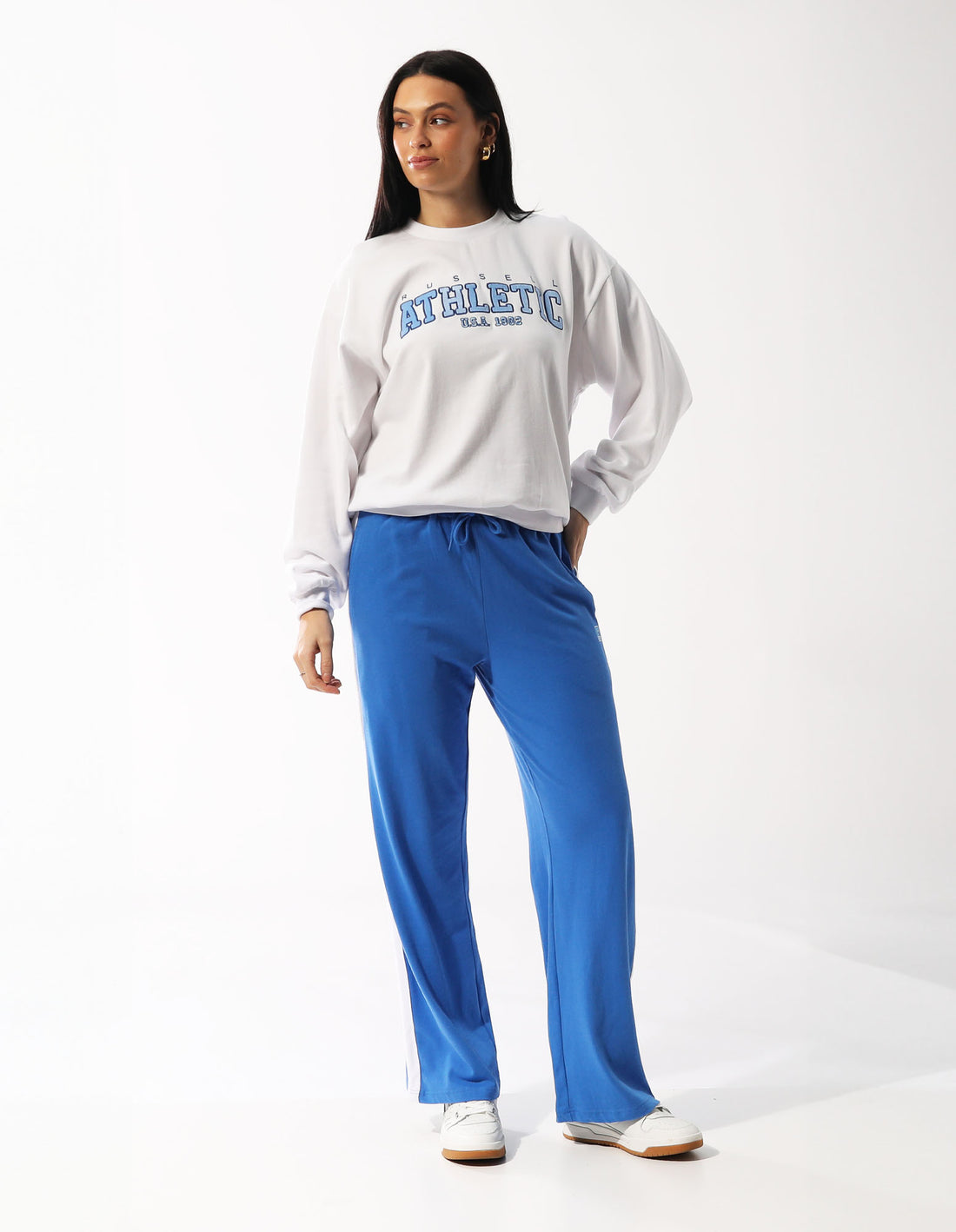 Russell Athletic Alabama Open Leg Women Track pants Blue | QBEOG-3064