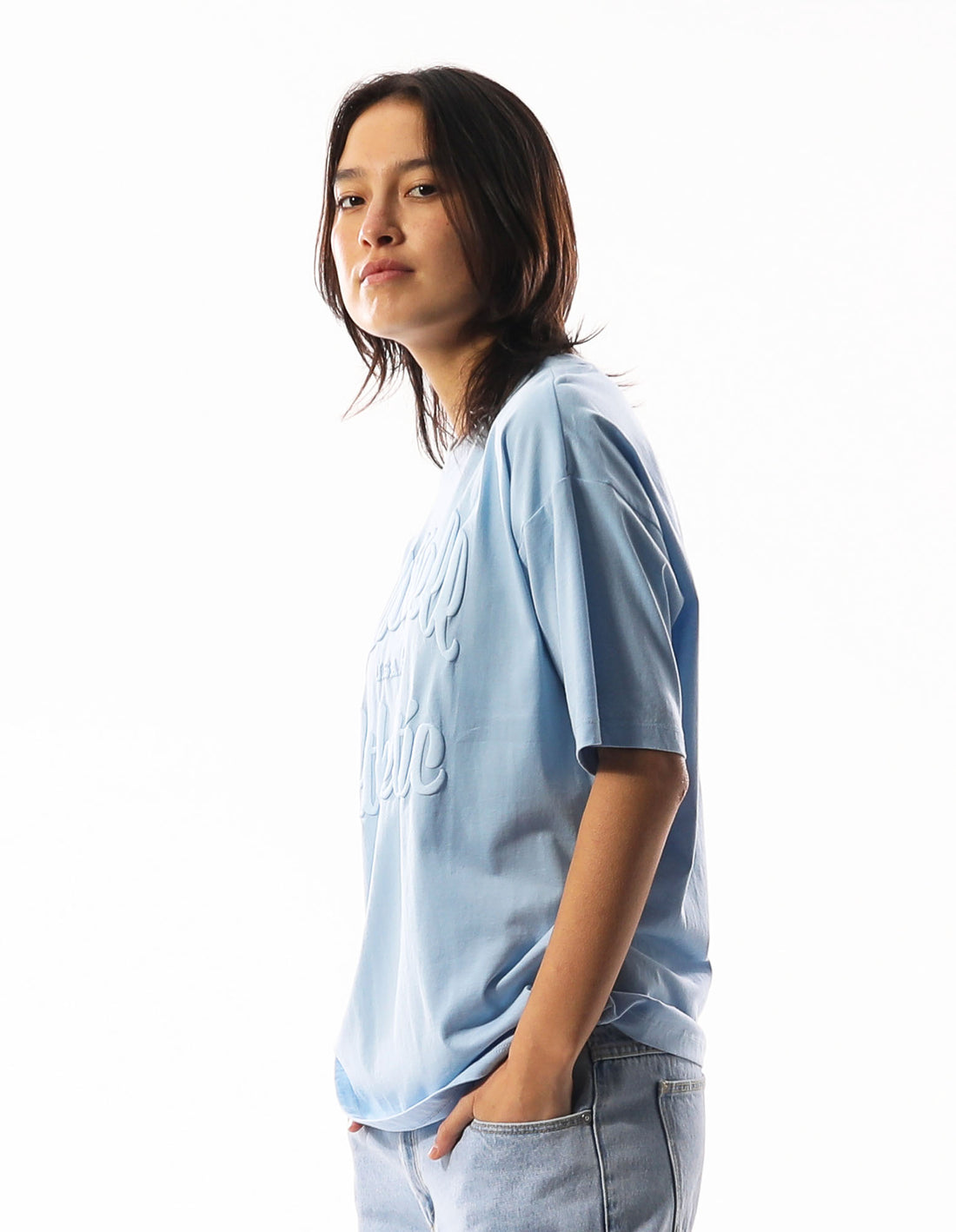 Russell Athletic Annie Oversized Women T Shirts Blue | MSXDH-0987