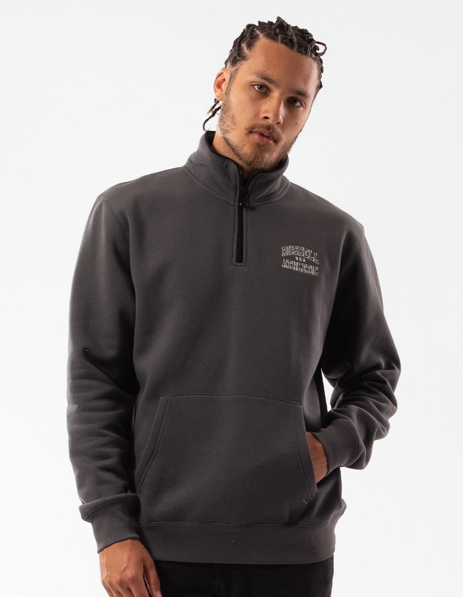 Russell Athletic Arch 1/4 Zip Men Top Dark Grey | HMJBL-4913