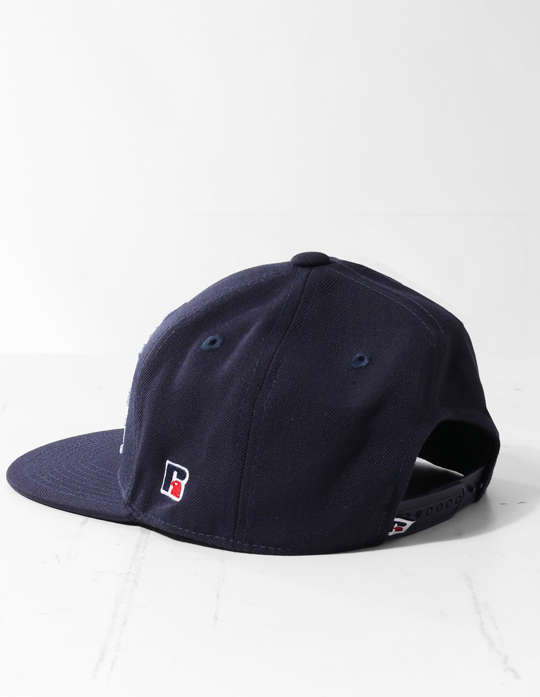 Russell Athletic Arch Logo Snap Back 3D Embroidered Accessories Caps Navy | EVSGX-6480