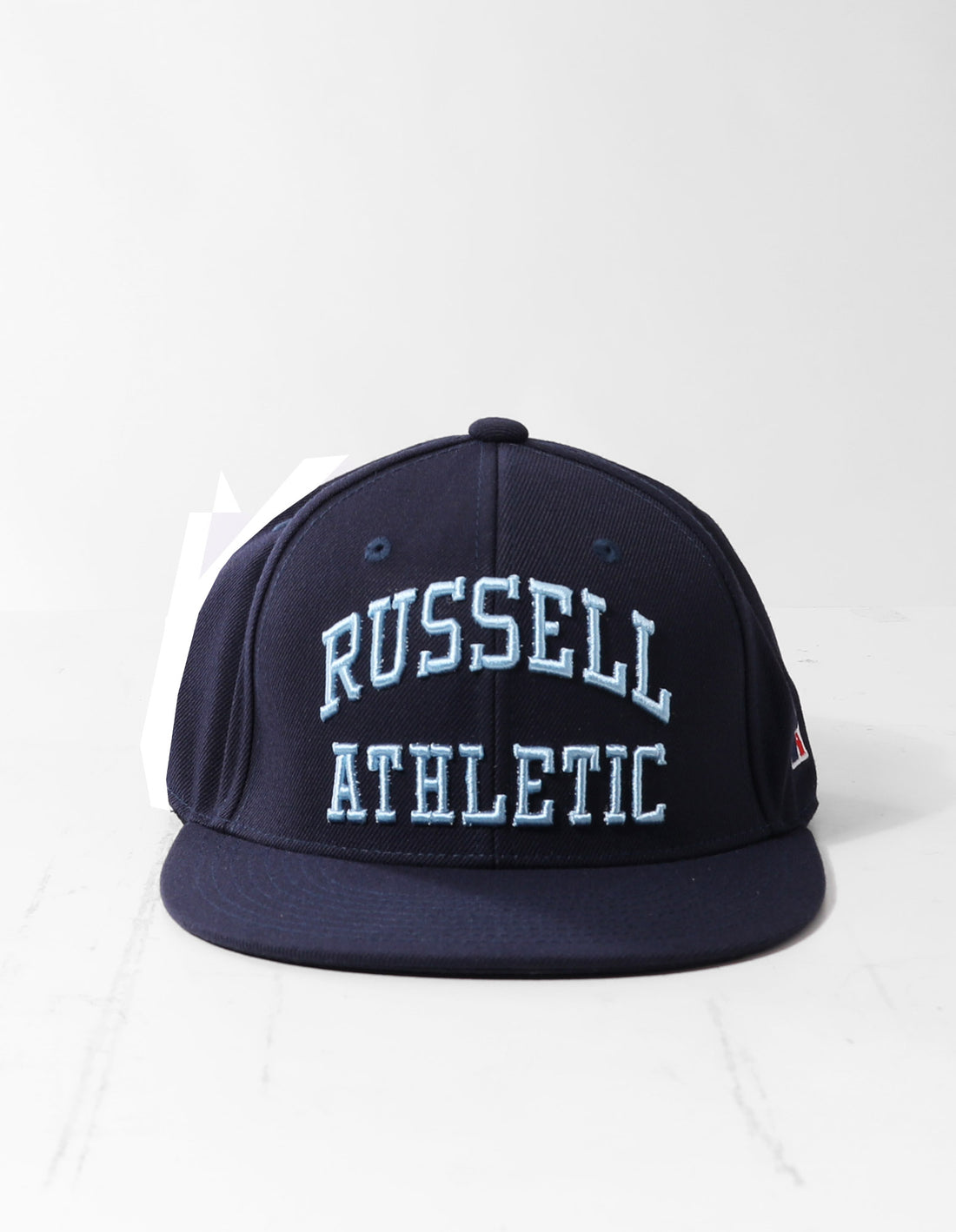 Russell Athletic Arch Logo Snap Back 3D Embroidered Accessories Caps Navy | EVSGX-6480