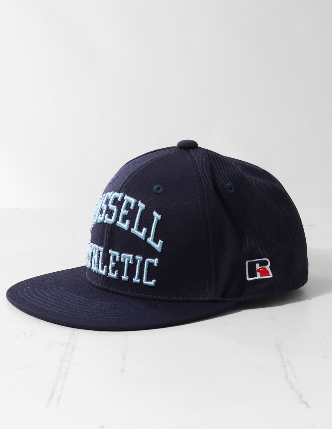 Russell Athletic Arch Logo Snap Back 3D Embroidered Accessories Caps Navy | EVSGX-6480