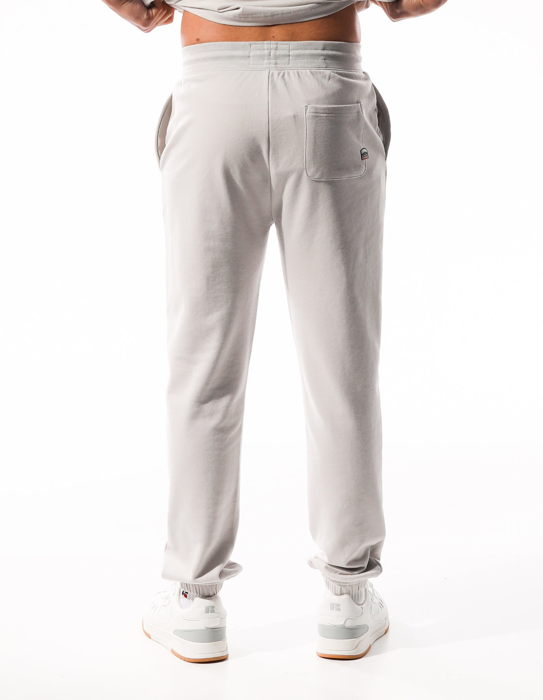 Russell Athletic Arch Logo Stripe Men Track pants White | KUHQI-2531