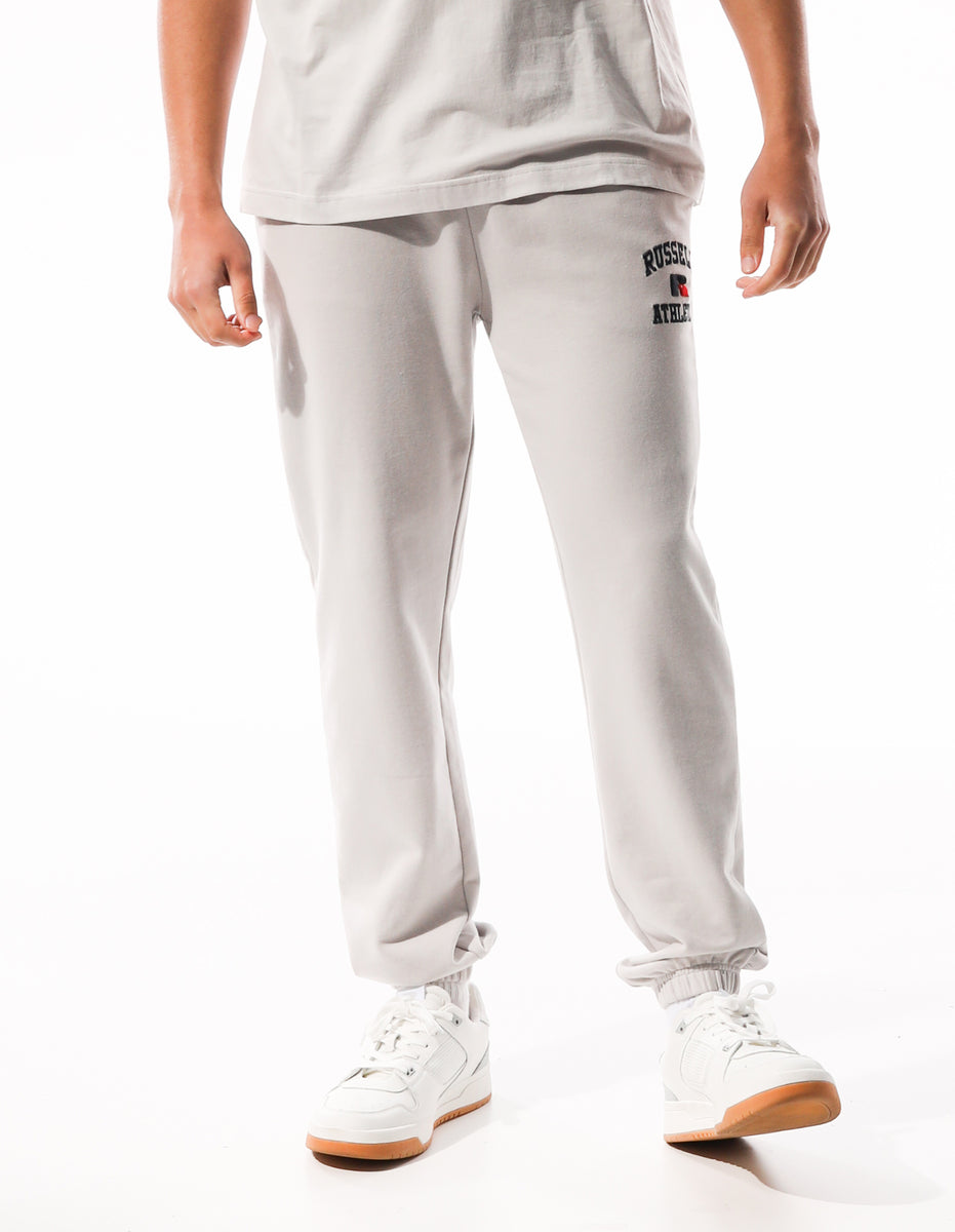 Russell Athletic Arch Logo Stripe Men Track pants White | KUHQI-2531