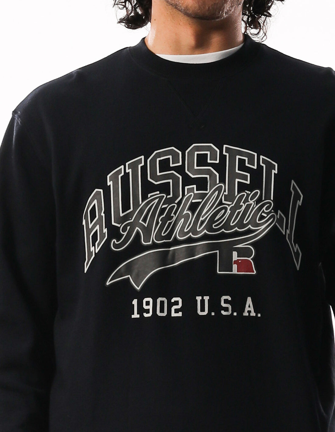 Russell Athletic Arch Sport Men Crew Neck Sweaters Grey | FEIDK-4930