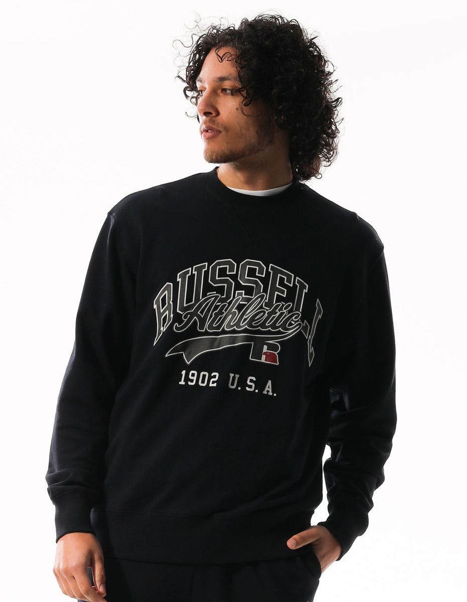 Russell Athletic Arch Sport Men Crew Neck Sweaters Grey | FEIDK-4930