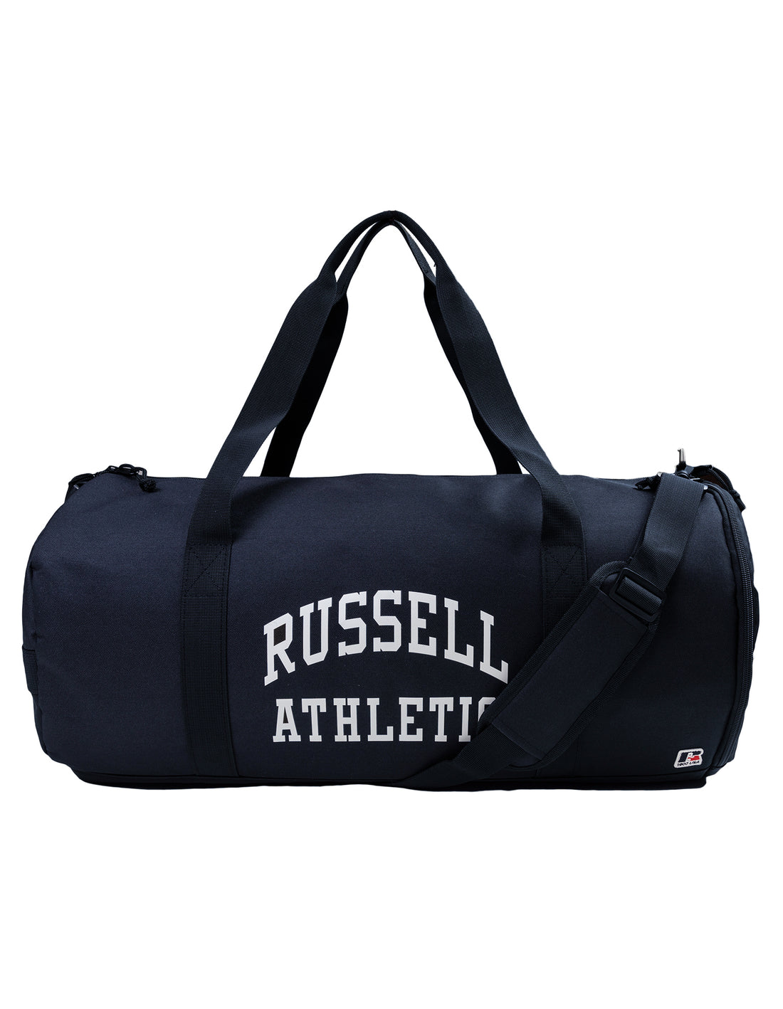 Russell Athletic Arched Logo Barrel Accessories Bags & Backpacks Navy | AMZSU-1795