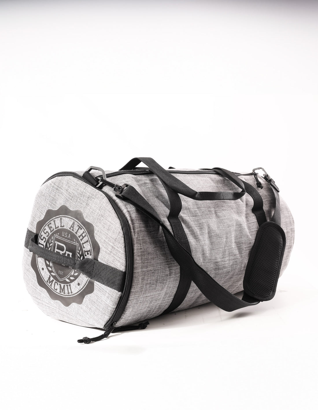 Russell Athletic Arched Logo Barrel Accessories Bags & Backpacks Grey | IVGAE-9280