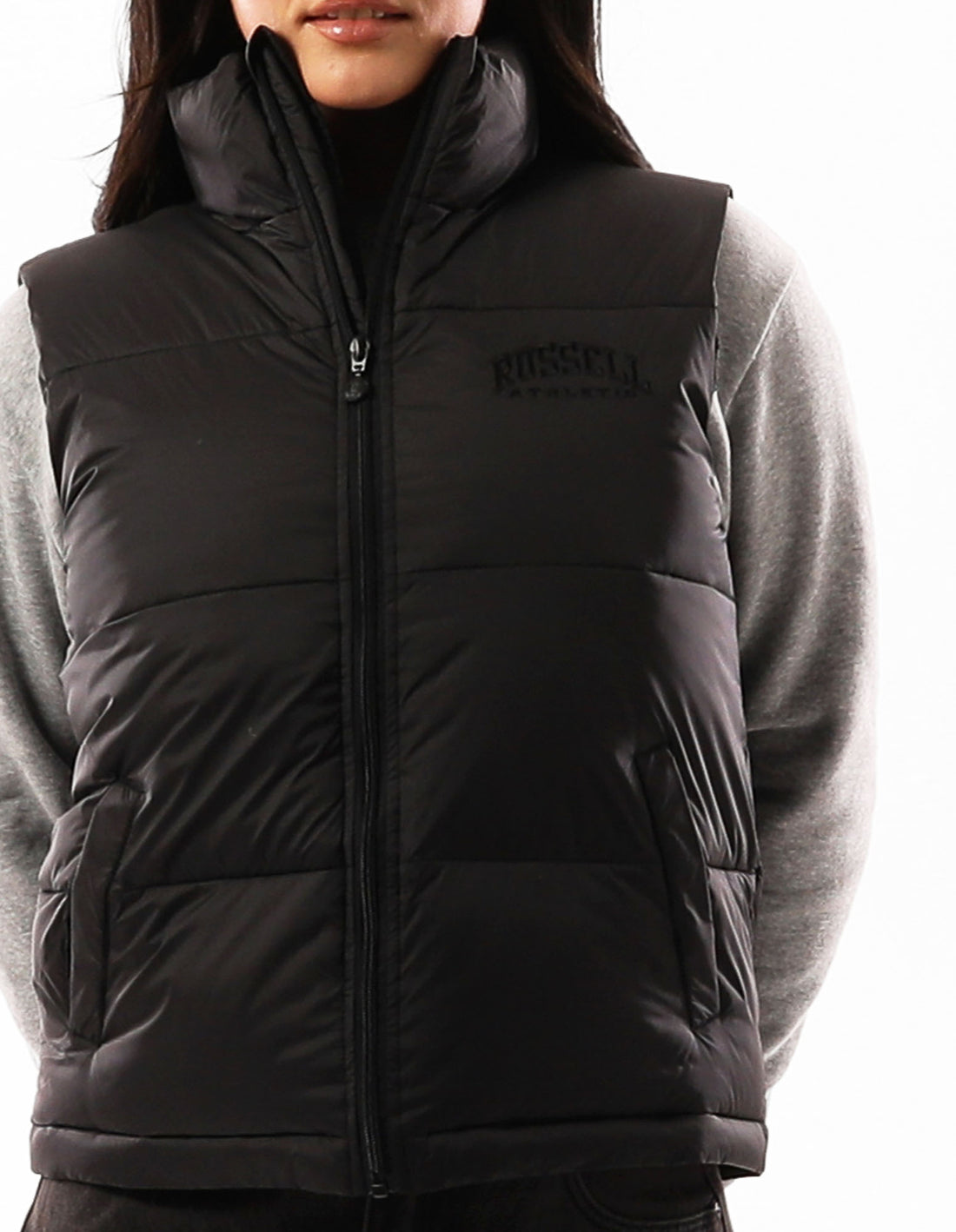 Russell Athletic Arlington Vest Women Jackets Black | AGTXN-3580