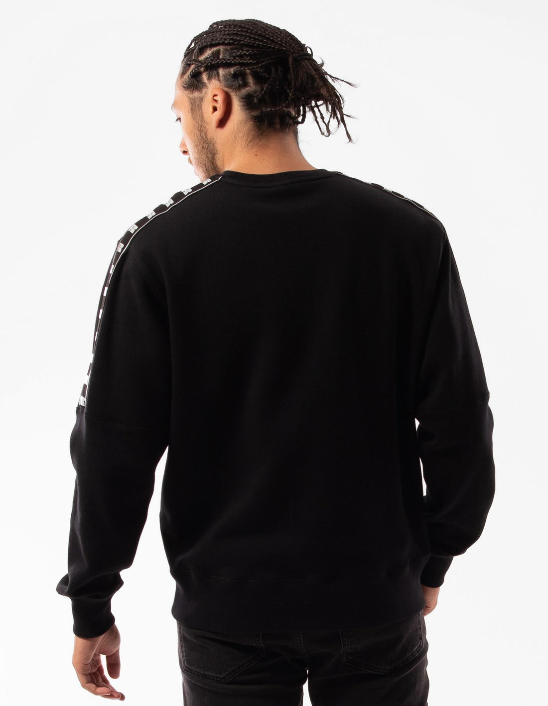 Russell Athletic Batten Men Crew Neck Sweaters Black | JGTFC-3126