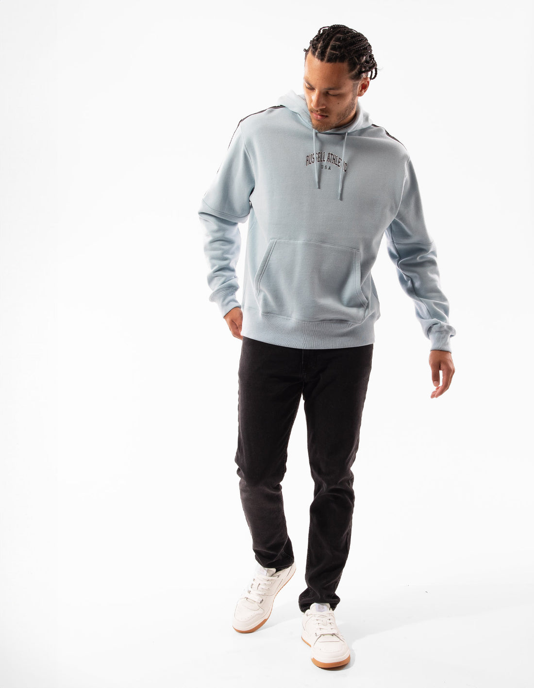 Russell Athletic Batten Men Hoodie Blue | LIBWO-6835