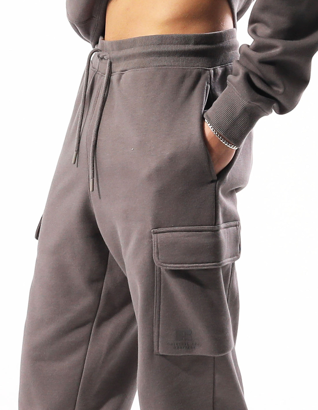 Russell Athletic Brooklyn Cargo Men Track pants Grey Brown | YKGLR-4526