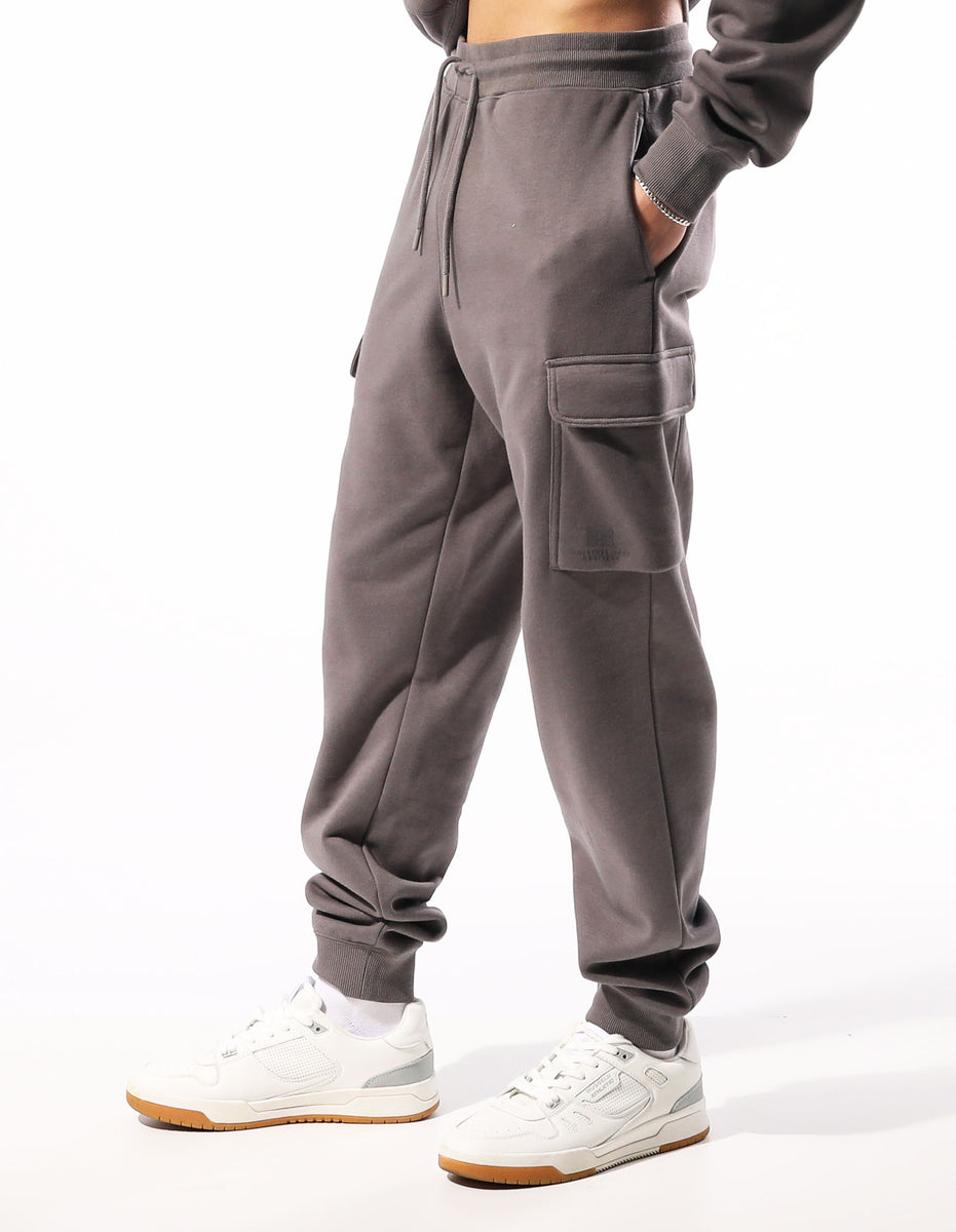 Russell Athletic Brooklyn Cargo Men Track pants Grey Brown | YKGLR-4526