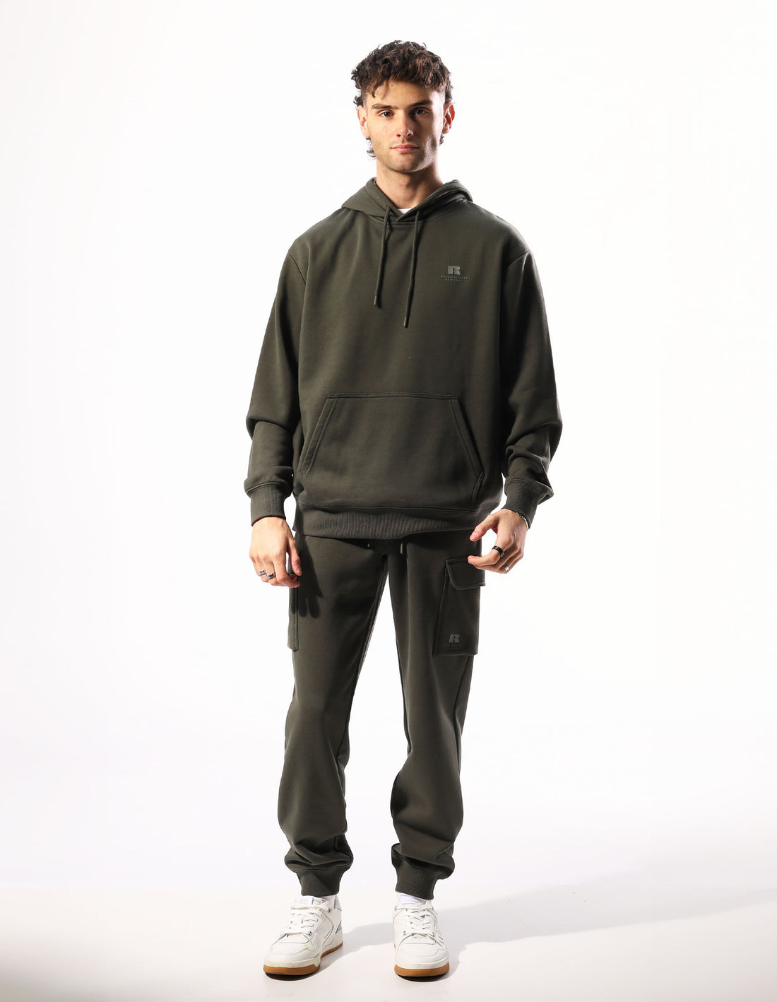 Russell Athletic Brooklyn Cargo Men Track pants Olive | DUOQJ-1853