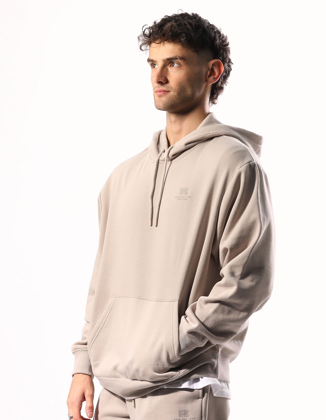 Russell Athletic Brooklyn Men Hoodie Beige | CQHWX-5692